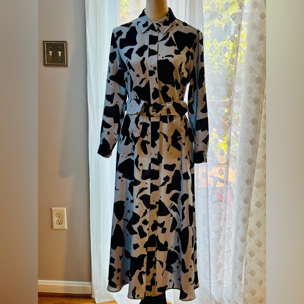 Alfani Blue Long Sleeve Maxi Dress